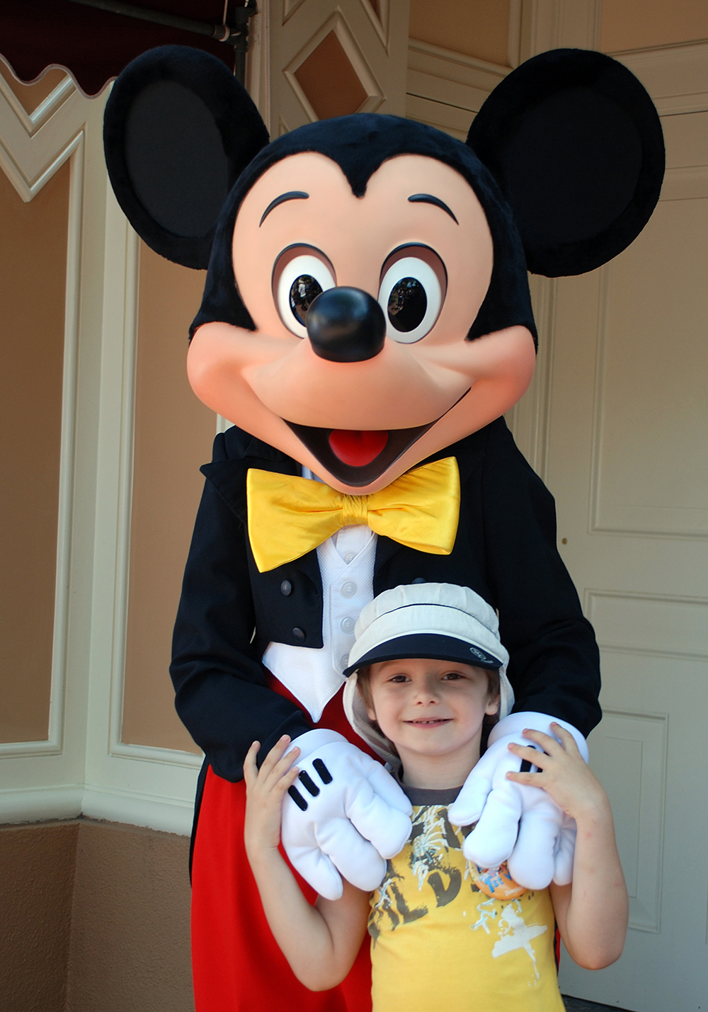 Mickey Mouse And Boy In Disneyland California | Training Wheels Needed